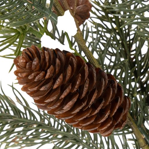 Kunstig grangren med kogledekoration, 41 cm | Floristik24.dk