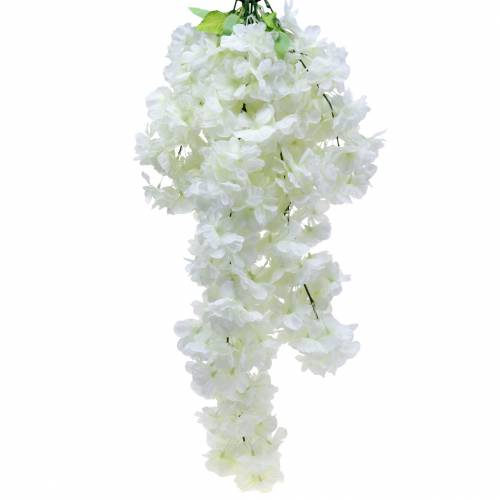 Kirsebærblomstgren med 5 grene hvid kunstig 75cm