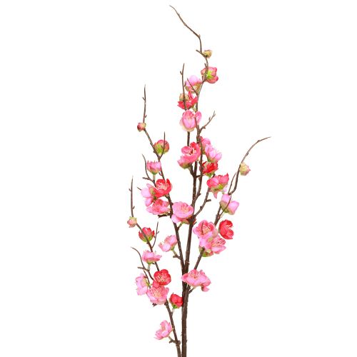 Kirsebærblomstgrendekoration Kunstig gren Mørk Pink 96cm 2stk