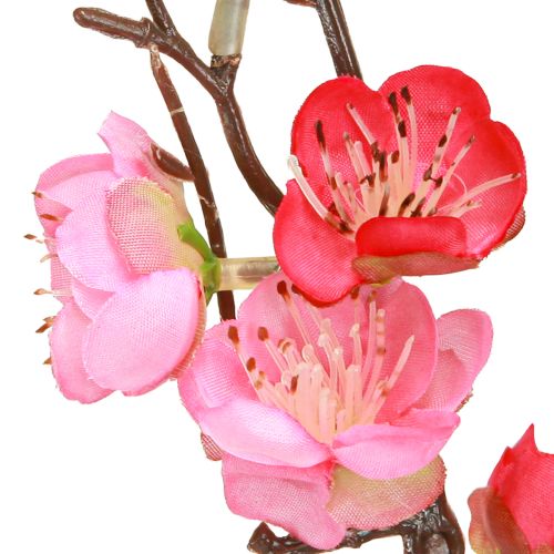 Artikel Kirsebærblomstgrendekoration Kunstig gren Mørk Pink 96cm 2stk