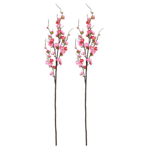 Artikel Kirsebærblomstgrendekoration Kunstig gren Mørk Pink 96cm 2stk