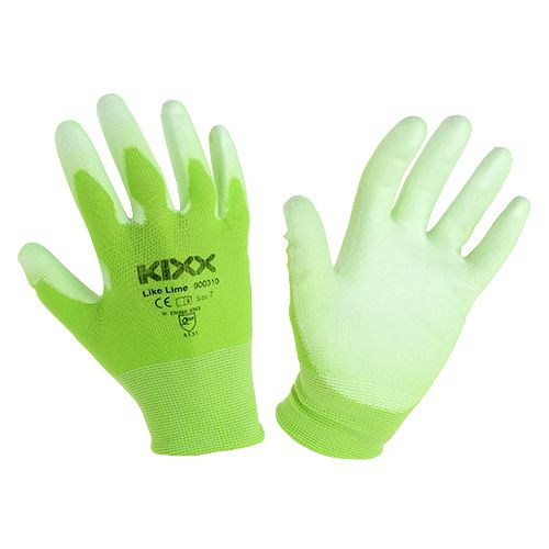 Kixx havehandsker str. 7 lysegrøn, lime