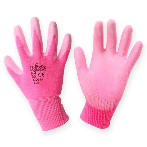Kixx havehandsker str. 8 pink, pink