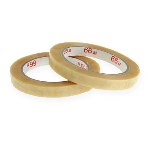Floristik24 Selvklæbende tape 12mm x 66m PVC neutral 12 stk