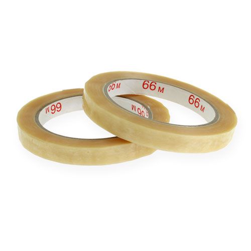 Selvklæbende tape 12mm x 66m PVC neutral 12stk