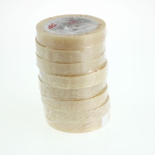 Floristik24 Selvklæbende tape 12mm x 66m PVC neutral 12 stk