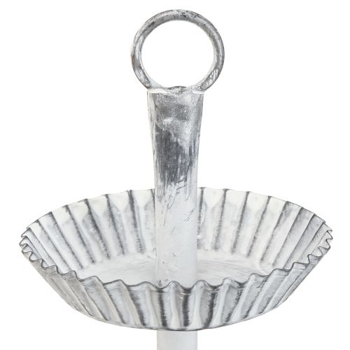 Floristik24 Kagestand Shabby Chic metal hvid 2-lags Ø16,5cm