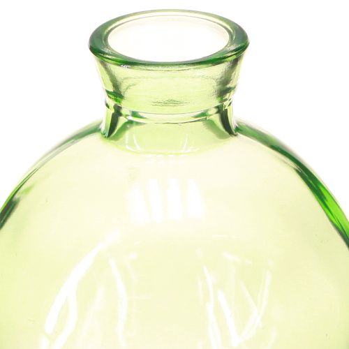 Artikel Små glasvaser, løgformede minivaser, grøn, Ø7,5cm, H9cm, 6 stk.