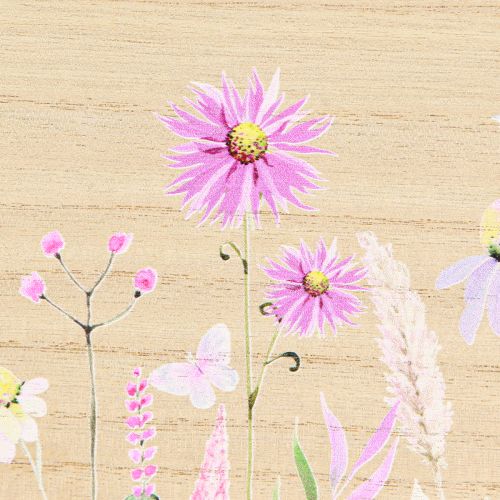 Artikel Lille trækasse trækasse blomster sommerfugl 30x18cm