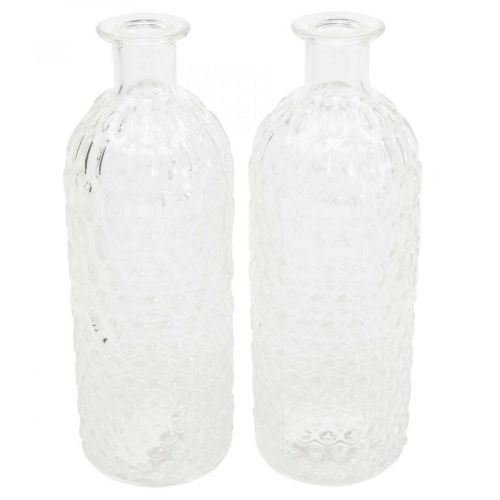 Artikel Lille glasvase vase honeycomb look dekorativ vase glas H20cm 6stk