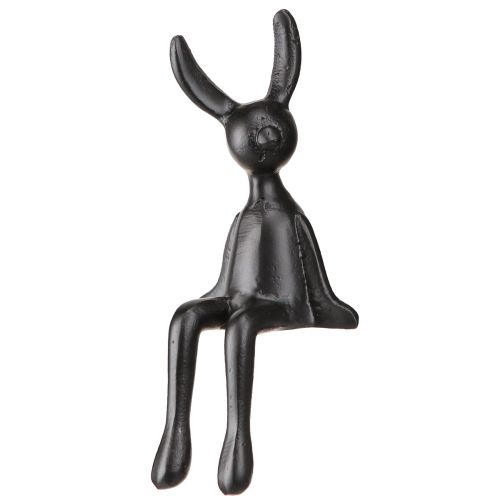 Artikel Lille påskehare kant skammel metal sort 9×9×21cm