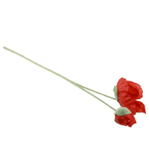 Artikel Kunstige blomster valmuerød 67cm