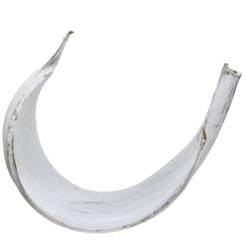 Artikel Kokoskål kokosblad hvidvasket naturdekoration 35cm