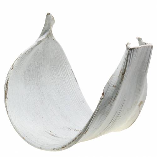 Artikel Kokoskål kokosblad hvidvasket naturdekoration 35cm