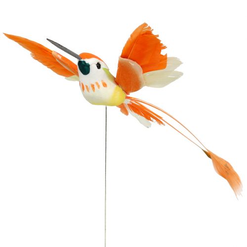 Floristik24 Kolibri på wiren for at tilslutte lyserød, orange 17 cm 6stk