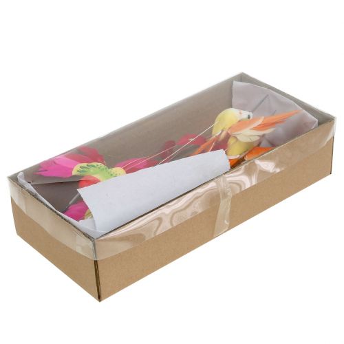 Floristik24 Kolibri på wiren for at tilslutte lyserød, orange 17 cm 6stk
