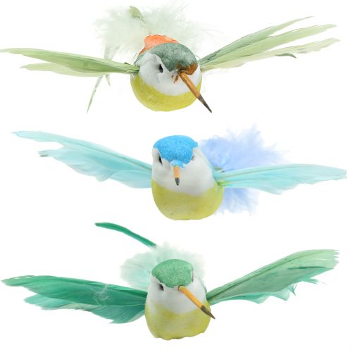 Floristik24 Kolibri sortiment på klippet 17cm 12stk