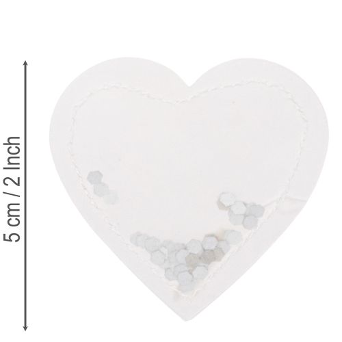 Konfetti hjerte 5 cm 24 stk. | Floristik24.dk
