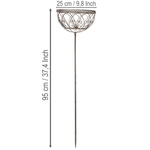 Artikel Metal havekurv, dekorativ genstand i vintagestil til stilfuld udendørs brug, 95 cm