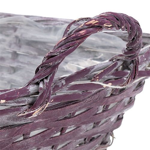 Floristik24 Firkantet kurv 29cm x 23cm H10cm mørk lilla