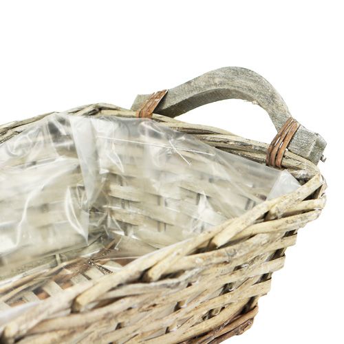 Floristik24 Raffia kurv firkantet natur 27cm x 19cm