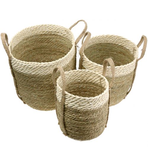 Floristik24 Sisal kurv Ø37 / 30 / 25cm 3stk