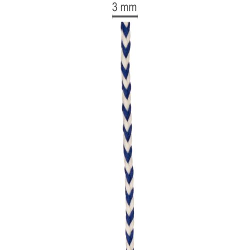 Stribet gavebånd/snor til kreativ dekoration, 3 mm tyk, 20 m lang | Floristik24.dk
