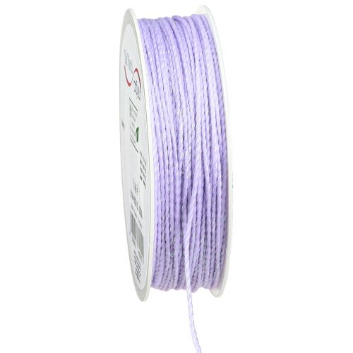 Floristik24 Snor med glimmer lilla dekorativ ledning iriserende 15mm 50m