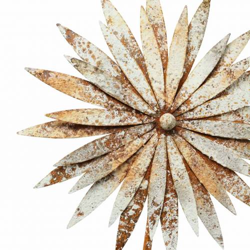 Floristik24 Haveprop kornblomst patina metal hvid Ø18cm H88cm