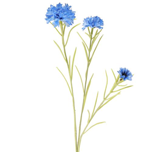 Kunstige blå kornblomster sommer 85 cm 3 stk.