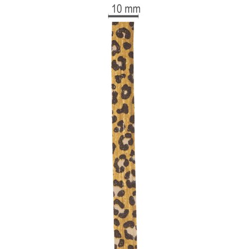 Krøllebånd, leopardprint, gavebånd til kreativ indpakning, 10 mm, 100 m | Floristik24.dk