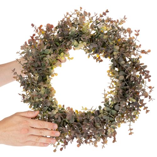 Kunstig eukalyptuskrans, efterårsdekoration, rund, 45 cm | Floristik24.dk