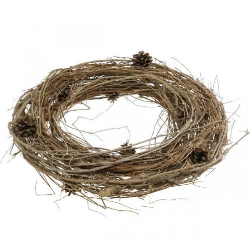 Floristik24 Krans af kviste elm naturkrans deco krans natur Ø45cm