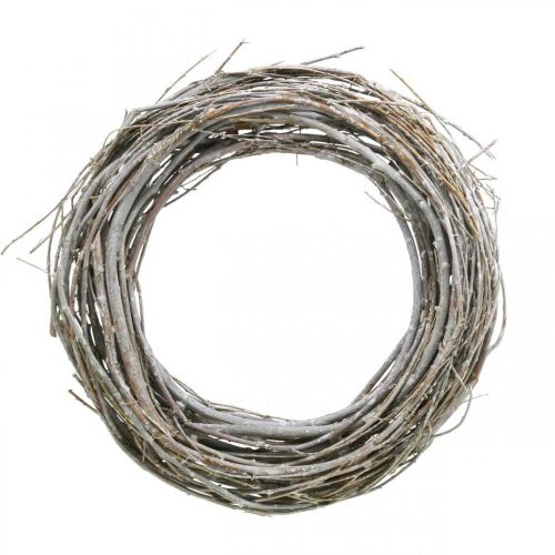 Artikel Pilekrans Willow deco krans natur hvidvasket Ø40cm