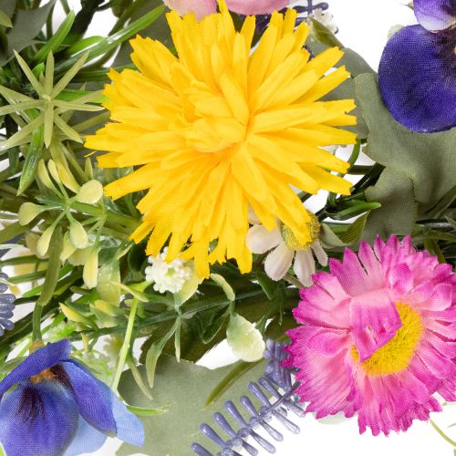 Artikel Kunstig forårsblomsterkrans til dekoration af hoveddøren, 30 cm