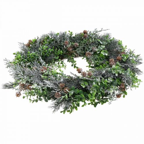 Artikel Julekrans adventskrans med kunstsne Ø30cm