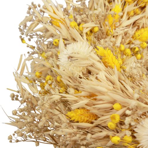 Artikel Dekorativ krans havrekrans naturlig krans stråblomster gul Ø29cm