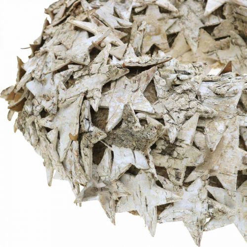 Floristik24 Dekoration krans stjerner birk bark bord dekoration advent birk Ø25cm