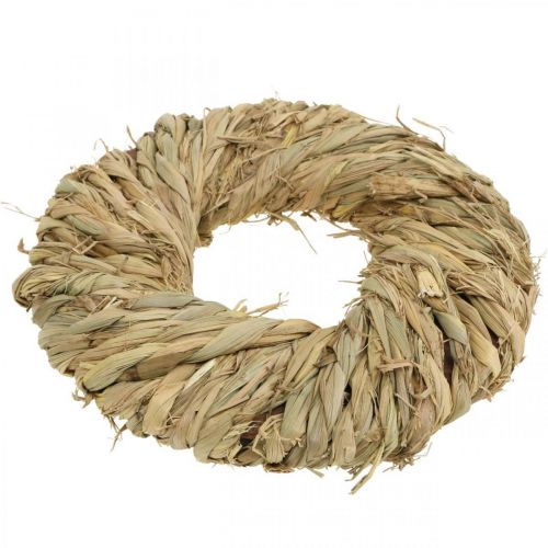 Floristik24 Halmkrans flettet Ø19cm mini deco krans naturlig dørkrans