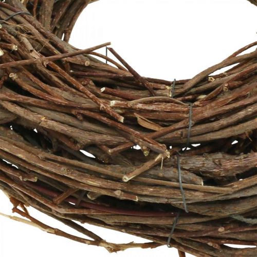 Floristik24 Deco Wreath Vine Ø25cm Brun Naturlig krans af kviste borddekoration