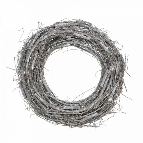 Deko krans hvid Ø40cm elm, vinranke forårsdekoration naturkrans