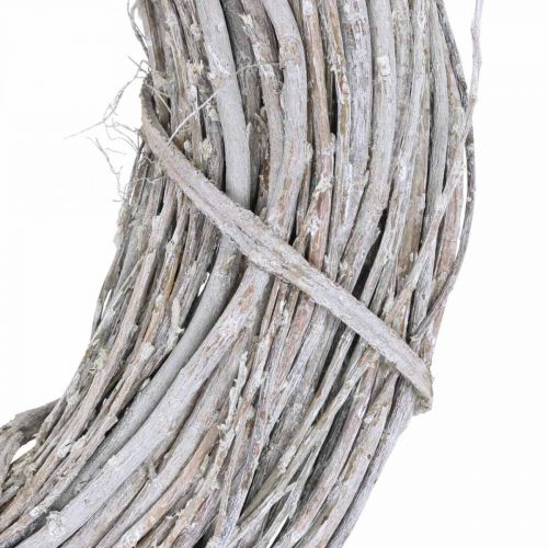 Floristik24 Deco krans hvidkalket Ø35cm Shabby Chic dørkrans borddekoration
