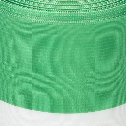 Grønt og hvidt moiré kransbånd, 100 mm x 25 m - nationalt bånd, taftbånd, sløjfebånd, dekorativt bånd | Floristik24.dk