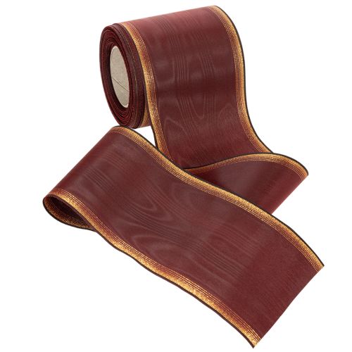 Artikel Bordeaux krans bånd 100 mm moiré taft bryllup dekoration