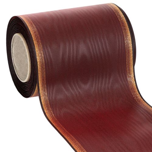 Kransbånd Bordeaux Moiré 125 mm dekorativt bånd