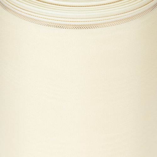 Artikel Cremefarvet kransbånd med guldkant, supersatin, 125 mm bredt, 25 m langt - Vandtæt, ideelt til computerudskrivning og miljøvenligt