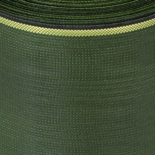 Artikel Mørkegrønt kransbånd med guldkant, 75 mm bredt, 25 m langt - Ideelt til begravelsesbånd og blomsterdekorationer