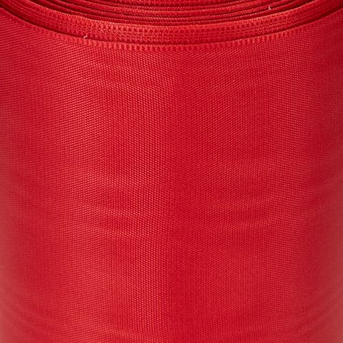 Artikel Rødt kransbånd 125 mm x 25 m - Bånd til begravelsesblomster, tekst og dekoration