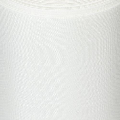 Artikel Hvidt kransbånd til begravelsesblomster, 175 mm bredt, 25 m langt, acetatbånd af høj kvalitet