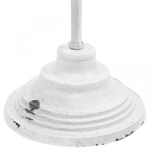 Floristik24 Kransholder hvid shabby chic kransstativ 1 krog H76cm